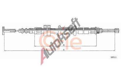 COFLE Tažné lanko parkovací brzdy CFL 1651.1, 1651.1 COFLE Tažné lanko parkovací brzdy CFL 1651.1, 1651.1