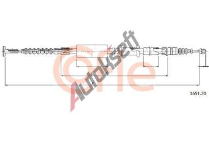 COFLE Tažné lanko parkovací brzdy CFL 1651.20, 1651.20 COFLE Tažné lanko parkovací brzdy CFL 1651.20, 1651.20