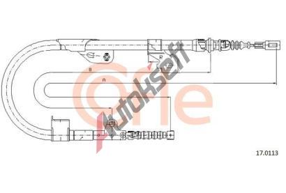 COFLE Tažné lanko parkovací brzdy CFL 17.0113, 17.0113 COFLE Tažné lanko parkovací brzdy CFL 17.0113, 17.0113