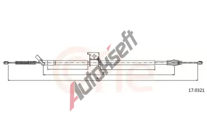 COFLE Tažné lanko parkovací brzdy CFL 17.0321, 17.0321 COFLE Tažné lanko parkovací brzdy CFL 17.0321, 17.0321