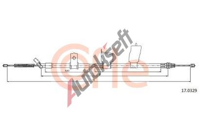 COFLE Tan lanko parkovac brzdy CFL 17.0329, 17.0329