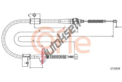 COFLE Tan lanko parkovac brzdy CFL 17.0339, 17.0339