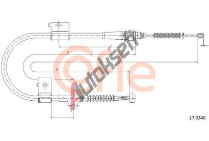 COFLE Tan lanko parkovac brzdy CFL 17.0340, 17.0340