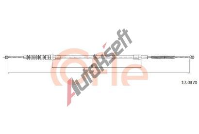 COFLE Tažné lanko parkovací brzdy CFL 17.0370, 17.0370 COFLE Tažné lanko parkovací brzdy CFL 17.0370, 17.0370