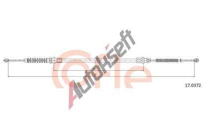 COFLE Tažné lanko parkovací brzdy CFL 17.0372, 17.0372 COFLE Tažné lanko parkovací brzdy CFL 17.0372, 17.0372