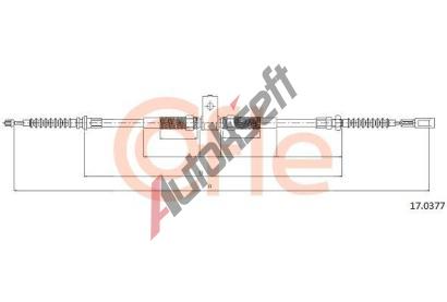 COFLE Tažné lanko parkovací brzdy CFL 17.0377, 17.0377 COFLE Tažné lanko parkovací brzdy CFL 17.0377, 17.0377