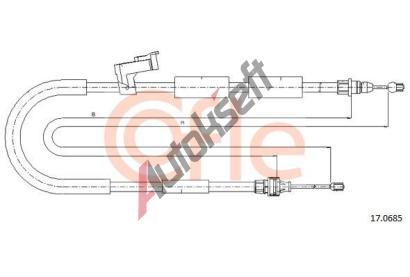 COFLE Tan lanko parkovac brzdy CFL 17.0685, 17.0685