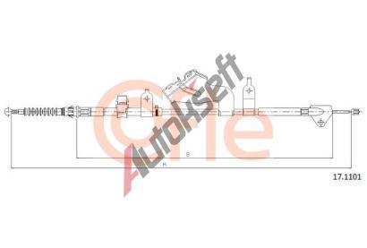 COFLE Tažné lanko parkovací brzdy CFL 17.1101, 17.1101 COFLE Tažné lanko parkovací brzdy CFL 17.1101, 17.1101