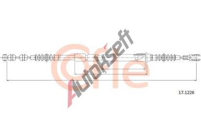 COFLE Tažné lanko parkovací brzdy CFL 17.1226, 17.1226 COFLE Tažné lanko parkovací brzdy CFL 17.1226, 17.1226