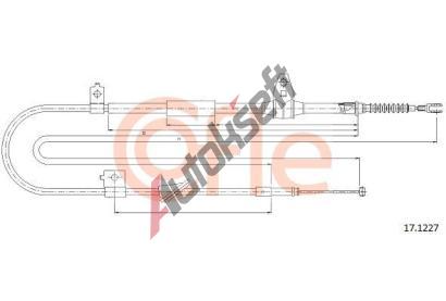 COFLE Tažné lanko parkovací brzdy CFL 17.1227, 17.1227 COFLE Tažné lanko parkovací brzdy CFL 17.1227, 17.1227