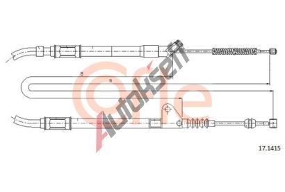 COFLE Tan lanko parkovac brzdy CFL 17.1415, 17.1415