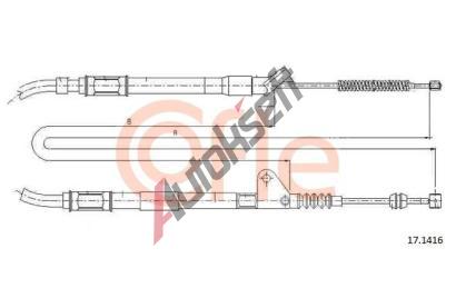 COFLE Tan lanko parkovac brzdy CFL 17.1416, 17.1416