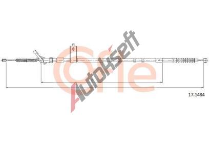 COFLE Tažné lanko parkovací brzdy CFL 17.1484, 17.1484 COFLE Tažné lanko parkovací brzdy CFL 17.1484, 17.1484