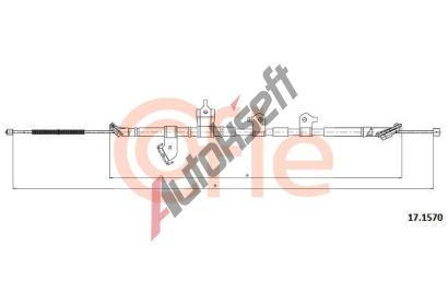 COFLE Tažné lanko parkovací brzdy CFL 17.1570, 17.1570 COFLE Tažné lanko parkovací brzdy CFL 17.1570, 17.1570