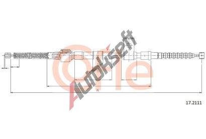 COFLE Tažné lanko parkovací brzdy CFL 17.2111, 17.2111 COFLE Tažné lanko parkovací brzdy CFL 17.2111, 17.2111