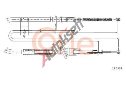 COFLE Tan lanko parkovac brzdy CFL 17.2518, 17.2518