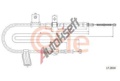 COFLE Tažné lanko parkovací brzdy CFL 17.2614, 17.2614 COFLE Tažné lanko parkovací brzdy CFL 17.2614, 17.2614