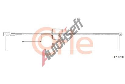 COFLE Tažné lanko parkovací brzdy CFL 17.2700, 17.2700 COFLE Tažné lanko parkovací brzdy CFL 17.2700, 17.2700
