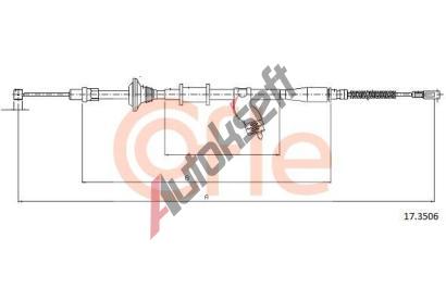 COFLE Tažné lanko parkovací brzdy CFL 17.3506, 17.3506 COFLE Tažné lanko parkovací brzdy CFL 17.3506, 17.3506