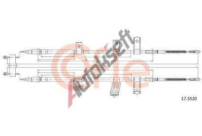 COFLE Tan lanko parkovac brzdy CFL 17.3520, 17.3520