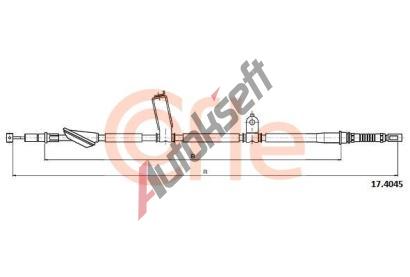 COFLE Tažné lanko parkovací brzdy CFL 17.4045, 17.4045  COFLE Tažné lanko parkovací brzdy CFL 17.4045, 17.4045