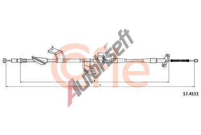 COFLE Tažné lanko parkovací brzdy CFL 17.4111, 17.4111 COFLE Tažné lanko parkovací brzdy CFL 17.4111, 17.4111