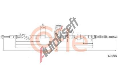 COFLE Ta�n� lanko parkovac� brzdy CFL 17.4206, 17.4206