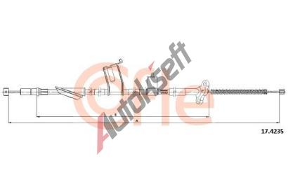COFLE Tažné lanko parkovací brzdy CFL 17.4235, 17.4235 COFLE Tažné lanko parkovací brzdy CFL 17.4235, 17.4235