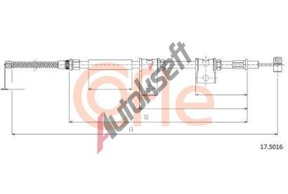 COFLE Tažné lanko parkovací brzdy CFL 17.5016, 17.5016 COFLE Tažné lanko parkovací brzdy CFL 17.5016, 17.5016