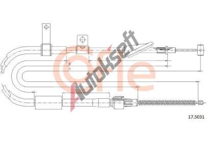 COFLE Ta�n� lanko parkovac� brzdy CFL 17.5031, 17.5031