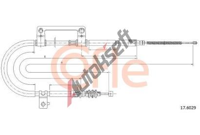 COFLE Tan lanko parkovac brzdy CFL 17.6029, 17.6029