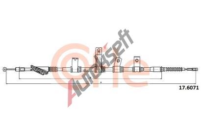 COFLE Tažné lanko parkovací brzdy CFL 17.6071, 17.6071 COFLE Tažné lanko parkovací brzdy CFL 17.6071, 17.6071