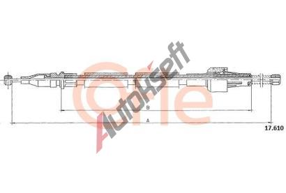 COFLE Tažné lanko parkovací brzdy CFL 17.610, 17.610 COFLE Tažné lanko parkovací brzdy CFL 17.610, 17.610