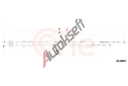 COFLE Tažné lanko ruční převodovky CFL 18.0802, 18.0802 COFLE Tažné lanko ruční převodovky CFL 18.0802, 18.0802