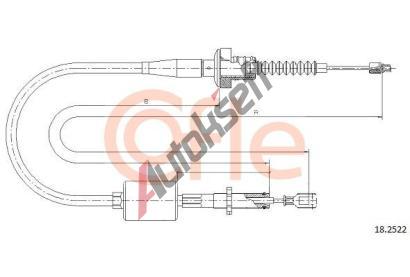 COFLE Spojkové lanko CFL 18.2522, 18.2522 COFLE Spojkové lanko CFL 18.2522, 18.2522