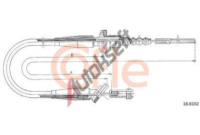 COFLE Spojkové lanko CFL 18.6102, 18.6102 COFLE Spojkové lanko CFL 18.6102, 18.6102