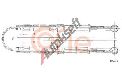 COFLE Tažné lanko parkovací brzdy CFL 1901.1, 1901.1 COFLE Tažné lanko parkovací brzdy CFL 1901.1, 1901.1