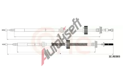 COFLE Tažné lanko parkovací brzdy CFL 1E.RE003, 1E.RE003 COFLE Tažné lanko parkovací brzdy CFL 1E.RE003, 1E.RE003
