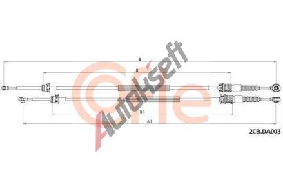 COFLE Tažné lanko ruční převodovky CFL 2CB.DA003, 2CB.DA003  COFLE Tažné lanko ruční převodovky CFL 2CB.DA003, 2CB.DA003