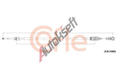 COFLE Tažné lanko ruční převodovky CFL 2CB.FI001, 2CB.FI001 COFLE Tažné lanko ruční převodovky CFL 2CB.FI001, 2CB.FI001