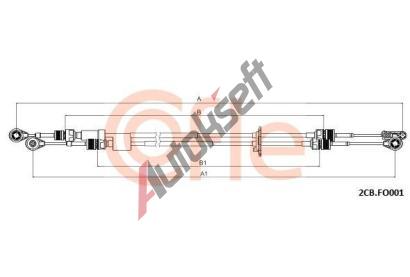 COFLE Tažné lanko ruční převodovky CFL 2CB.FO001, 2CB.FO001  COFLE Tažné lanko ruční převodovky CFL 2CB.FO001, 2CB.FO001
