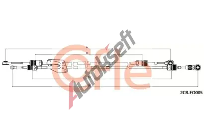 COFLE Tažné lanko ruční převodovky CFL 2CB.FO005, 2CB.FO005 COFLE Tažné lanko ruční převodovky CFL 2CB.FO005, 2CB.FO005