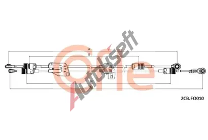 COFLE Tažné lanko ruční převodovky CFL 2CB.FO010, 2CB.FO010 COFLE Tažné lanko ruční převodovky CFL 2CB.FO010, 2CB.FO010