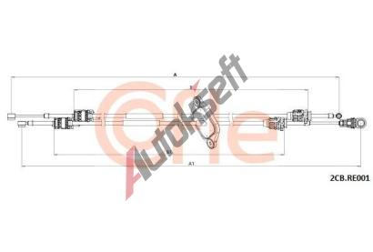 COFLE Tažné lanko ruční převodovky CFL 2CB.RE001, 2CB.RE001 COFLE Tažné lanko ruční převodovky CFL 2CB.RE001, 2CB.RE001