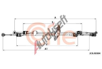 COFLE Tažné lanko ruční převodovky CFL 2CB.RE004, 2CB.RE004 COFLE Tažné lanko ruční převodovky CFL 2CB.RE004, 2CB.RE004