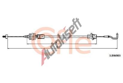 COFLE Lanko pedálu plynu CFL 3.BW003, 3.BW003 COFLE Lanko pedálu plynu CFL 3.BW003, 3.BW003