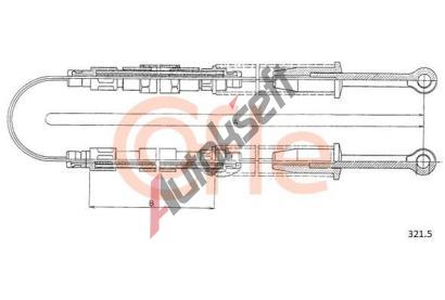 COFLE Tažné lanko parkovací brzdy CFL 321.5, 321.5 COFLE Tažné lanko parkovací brzdy CFL 321.5, 321.5