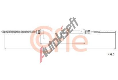 COFLE Tažné lanko parkovací brzdy CFL 491.5, 491.5 COFLE Tažné lanko parkovací brzdy CFL 491.5, 491.5