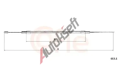 COFLE Lanko pedálu plynu CFL 613.1, 613.1 COFLE Lanko pedálu plynu CFL 613.1, 613.1