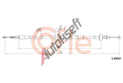 COFLE Tažné lanko parkovací brzdy CFL 92.1.KI010, 92.1.KI010 COFLE Tažné lanko parkovací brzdy CFL 92.1.KI010, 92.1.KI010